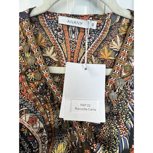 Anany Womens Printed Long Sleeve Maxi Dress Small - Picture 4 of 6